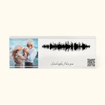 Henkilökohtainen Voice Recording Sound Wave Art QR-koodilla Memorial lahja