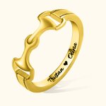 Gepersonaliseerde Snaffle Bit Horse Ring voor paard Hippische Lover Gift