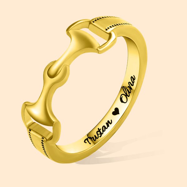 Personalised Snaffle Bit Horse Ring for Horse Equestrian Lover Gift