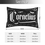 Personalizado Gothic Bat Cojín Almohada Funda de Halloween Decoración para el Hogar