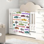 Couverture de bébé personnalisée avec nom sur le thème de la voiture de course Cadeau de douche de bébé pour nouveau-né