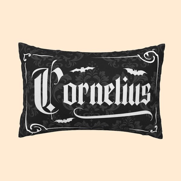 Personalizado Gothic Bat Cojín Almohada Funda de Halloween Decoración para el Hogar