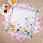 Personalized Birth Month Flower Floral Cloth Names Napkins Set of 2