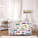Couverture de bébé personnalisée avec nom sur le thème de la voiture de course Cadeau de douche de bébé pour nouveau-né