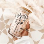 Personalised Birth Flower FUTURE MRS MISS Glass Cup