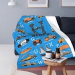 Couverture personnalisée pour enfant avec initiales et nom Alphabet éducatif Décoration maison Cadeau d'anniversaire pour enfant Garçon