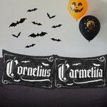 Personalizado Gothic Bat Cojín Almohada Funda de Halloween Decoración para el Hogar