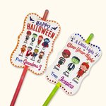 Personalizzato 10 pezzi mostro Halloween Glow Stick tag per Halloween Party Favor