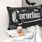 Personalizado Gothic Bat Cojín Almohada Funda de Halloween Decoración para el Hogar