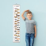 Personalized Alphabet Vehicle and Dinosaur Height Growth Chart for Kids