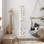 Personalized Alphabet Vehicle and Dinosaur Height Growth Chart for Kids