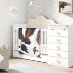 Couverture polaire personnalisée avec nom et imprimé fourrure de vache Baby Shower Cadeau pour nouveau-né