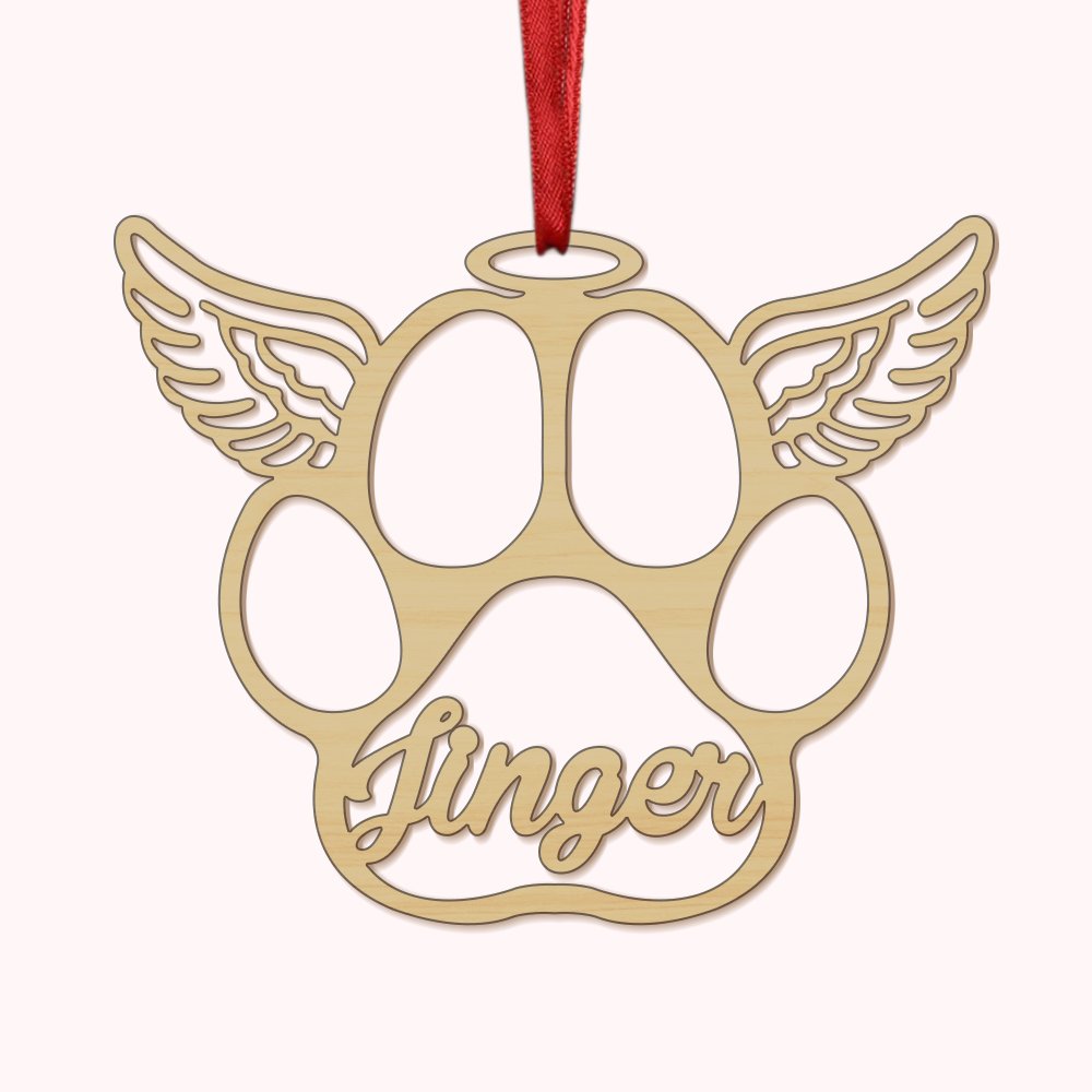 Personalisierte Hund Katze Pfote Hufeisen Weihnachten Ornament