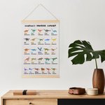 Personalised Canvas Dinosaur Alphabet Wall Art Educational Poster Classroom Nursery Decor