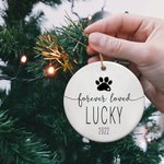 Ornement commémoratif personnalisé en céramique Cadeaux pour la perte d'un animal de compagnie