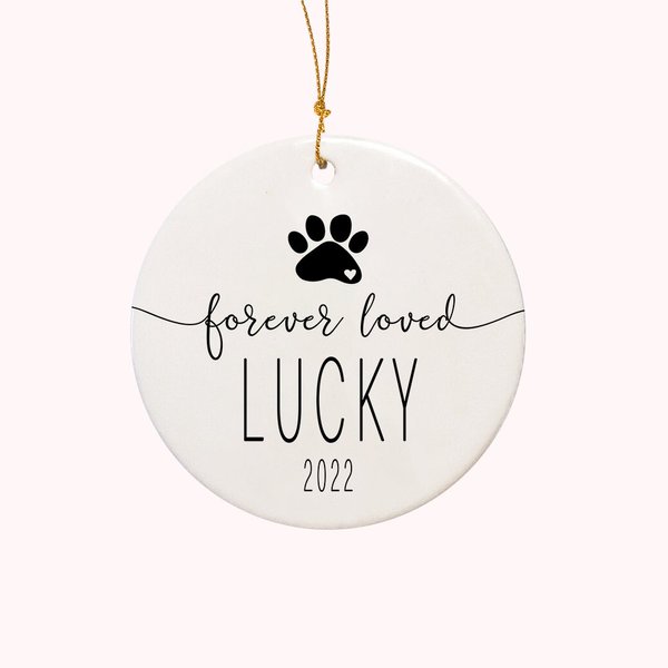 Ornement commémoratif personnalisé en céramique Cadeaux pour la perte d'un animal de compagnie