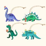 Personalized Dinosaur Christmas Tree Hanging Ornament