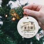 Personalized New Home Photo Ornament Couples Home Ornament for Housewarming Gift