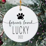 Ornement commémoratif personnalisé en céramique Cadeaux pour la perte d'un animal de compagnie