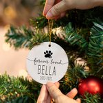 Ornement commémoratif personnalisé en céramique Cadeaux pour la perte d'un animal de compagnie