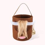 Personalised Scottish Highland Cow Felt Toys Storage Basket for Kids