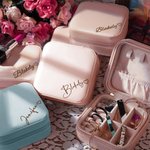 Personalized PU Leather Jewelry Box Bachelorette Party Gifts for Bride
