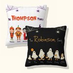 Personalizado Halloween Lindo Fantasma Familia Cojín Funda de almohada