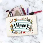 Personalized Wonderland Cosmetic Bag with Name Birthday Wedding Bridal Shower Gift for Women