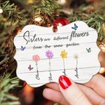 Personlig födelseblomma keramisk prydnad oregelbunden rund form för syster vän gåva