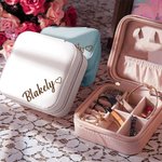 Personalized PU Leather Jewelry Box Bachelorette Party Gifts for Bride