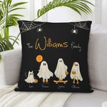 Personalizado Halloween Lindo Fantasma Familia Cojín Funda de almohada
