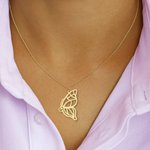 Paire de Colliers d'Amitié Personnalisés avec Prénom Pendentif en Forme de Papillon Cadeau pour Amis Sœur
