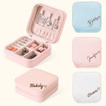 Personalized PU Leather Jewelry Box Bachelorette Party Gifts for Bride