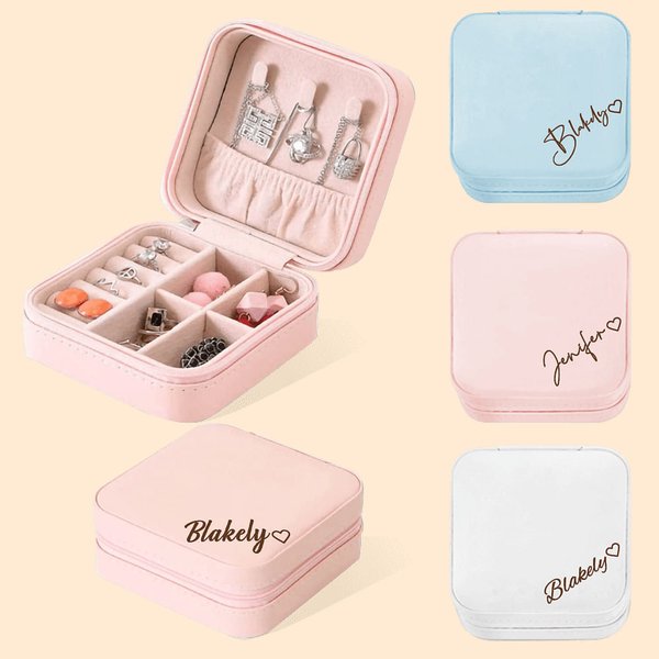 Gepersonaliseerde PU lederen sieraden doos Bachelorette Party Gifts voor de bruid