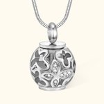 Collar personalizado de la urna del ataúd de la mariposa Joyería conmemorativa humana de las cenizas de la urna del animal doméstico