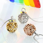 Collar personalizado de la urna del ataúd de la mariposa Joyería conmemorativa humana de las cenizas de la urna del animal doméstico