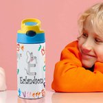 Bottiglia d'acqua personalizzata per bambini Thermos a prova di perdite con nome e cognome