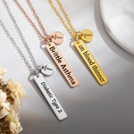 Collana di allarme medico di emergenza incisa personalizzata Regalo per amici di famiglia