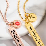 Collana di allarme medico di emergenza incisa personalizzata Regalo per amici di famiglia