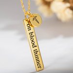 Collana di allarme medico di emergenza incisa personalizzata Regalo per amici di famiglia