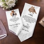 Mouchoir de mariage personnalisé de votre chien chat animal de compagnie cadeau pour le marié mariée