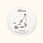 Personalised Birth Flower with Zodiac Sign Floral Ring Jewellery Dish Gift for Her