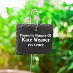 Gepersonaliseerd Laser Gegraveerd Leisteen Tuinbord met Bericht Tuindecoratie
