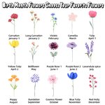 Personalized 1-16 Family Watercolour Flowers Horizontal Frameless Canvas Painting with Name Mother's Day Birthday Gift for Family
