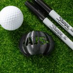 Strumento di allineamento della linea di marcatura della pallina da golf in TPU rinnovabile personalizzato con 2 marcatori