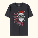 Personalisiertes Papa Claus Weihnachtsshirt mit Zuckerstange und Namen