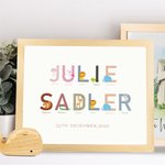 Personalised A to Z of Emotions Children's Name Print