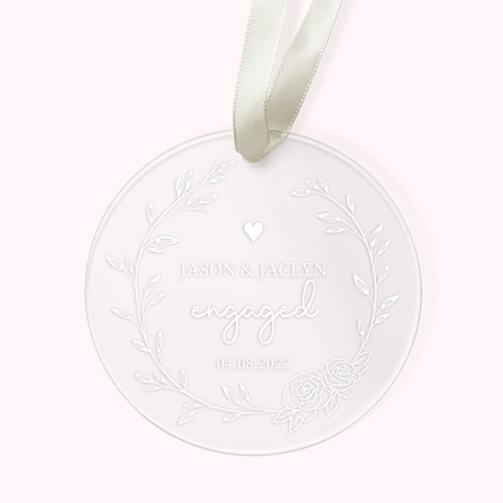Personalisierte Weihnachten Memorial Ornament für Paar Hochzeit Verlobung verheiratet Geschenk
