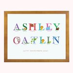Personalised A to Z of Emotions Children's Name Print