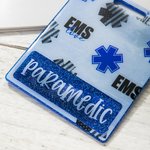 Personlig Glitter EMS Star of Life US Flag Badge Set Present för EMTs Paramedics First Responders